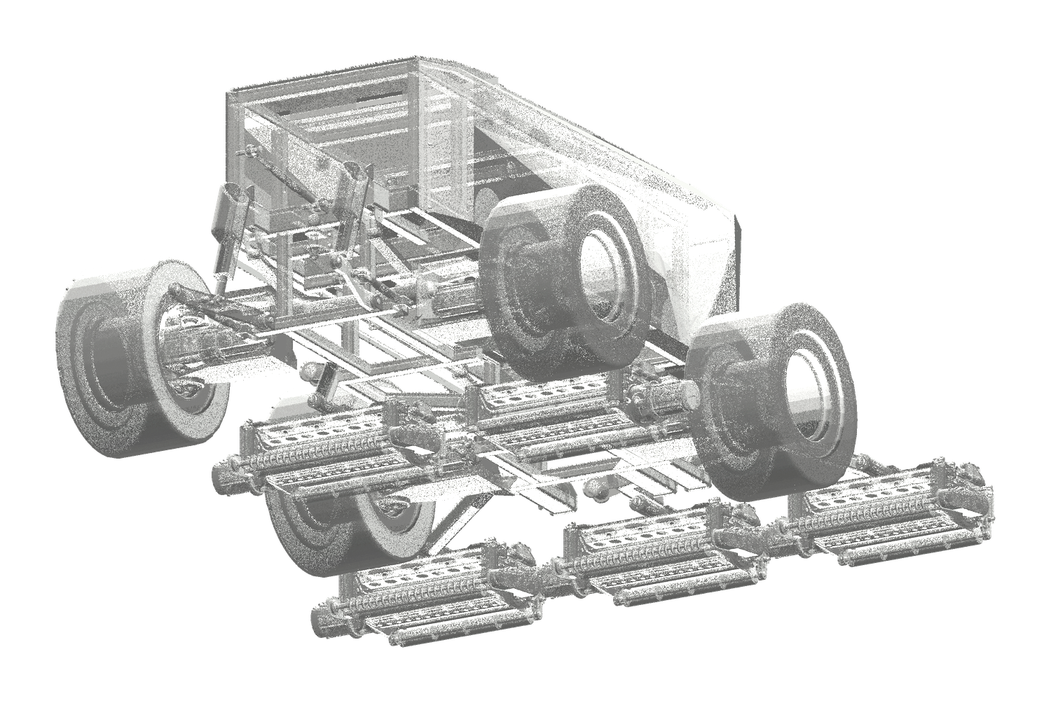 Texaroba Unit 01 front three-quarter view, final design geometry